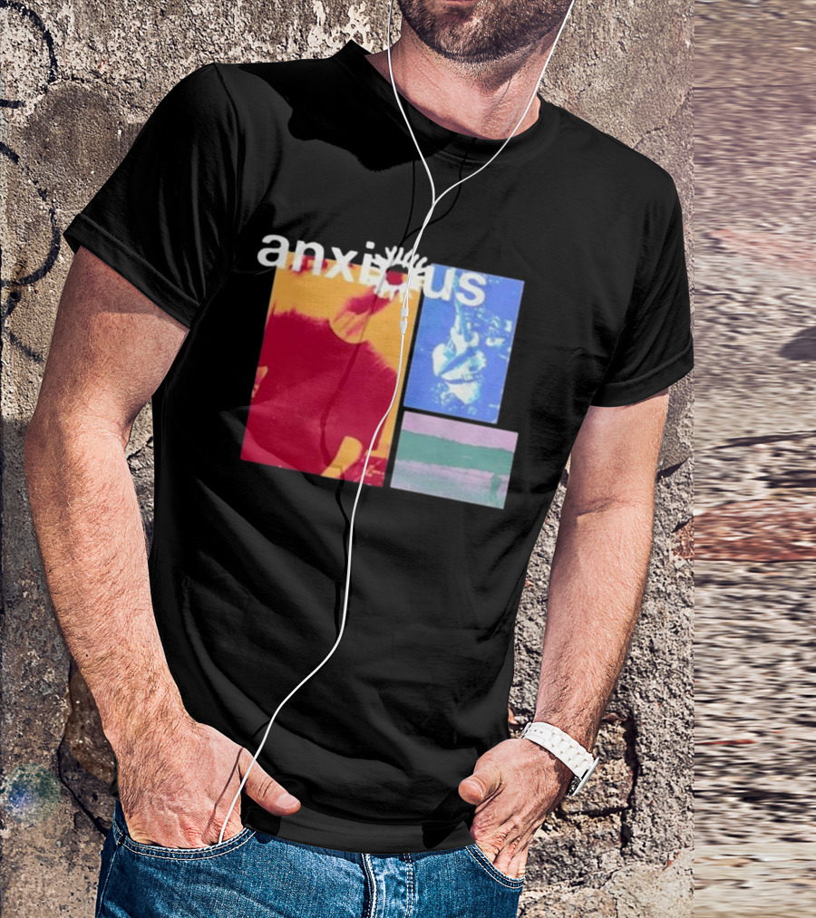 Anxious Red Blue Purple Collage T-Shirt