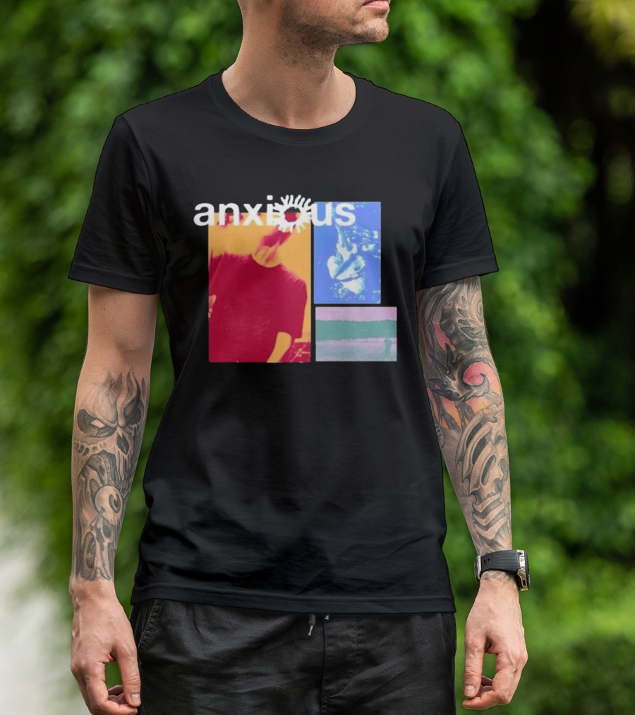 Anxious Red Blue Purple Collage T-Shirt