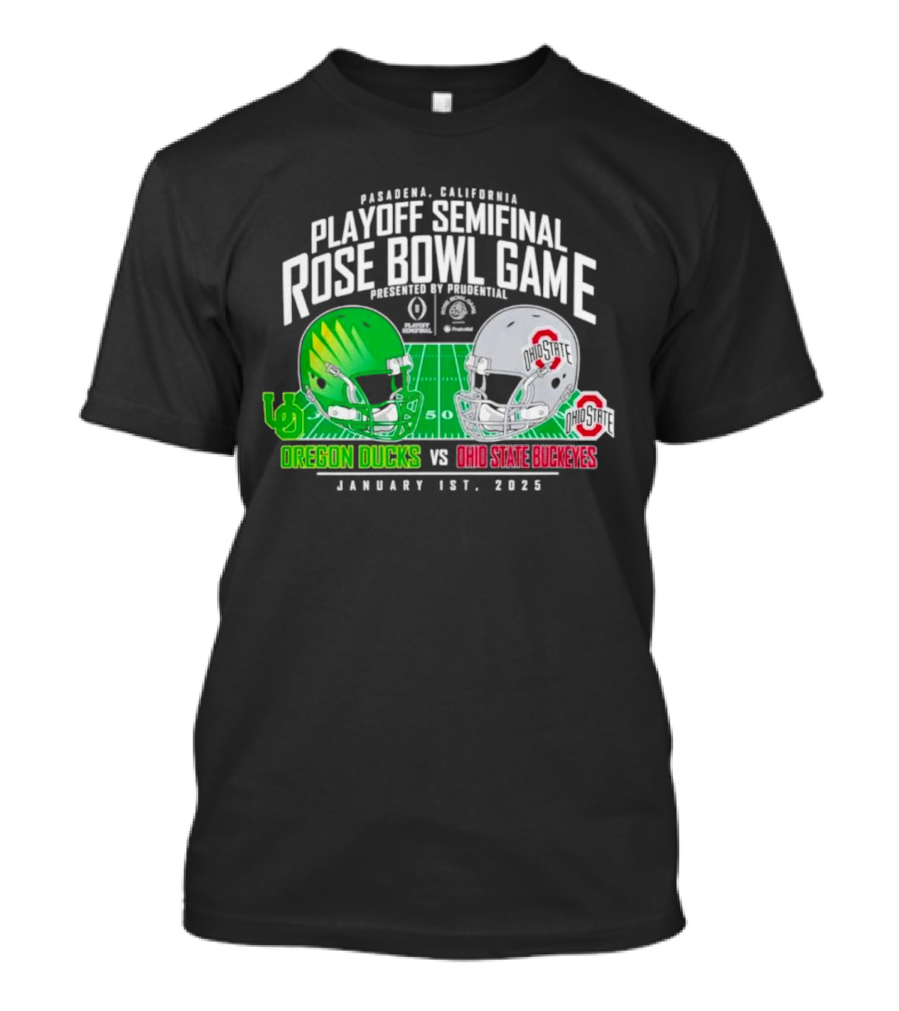 Pasadena Playoff Semifinal Rose Bowl Game Oregon Ducks Vs Ohio State Buckeyes January 1st 2025 T-Shirt