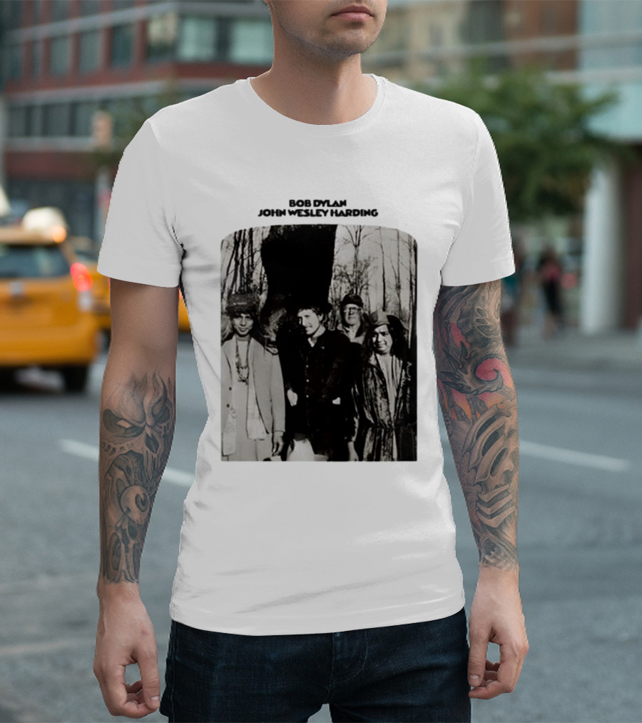 Bob Dylan John Wesley Harding Album Cover Image T-Shirt