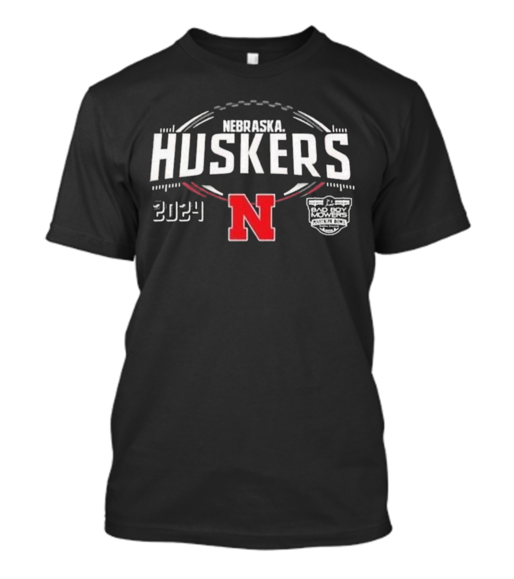 Nebraska Huskers Football 2024 Bad Boy Mowers Pinstripe Bowl N T-Shirt