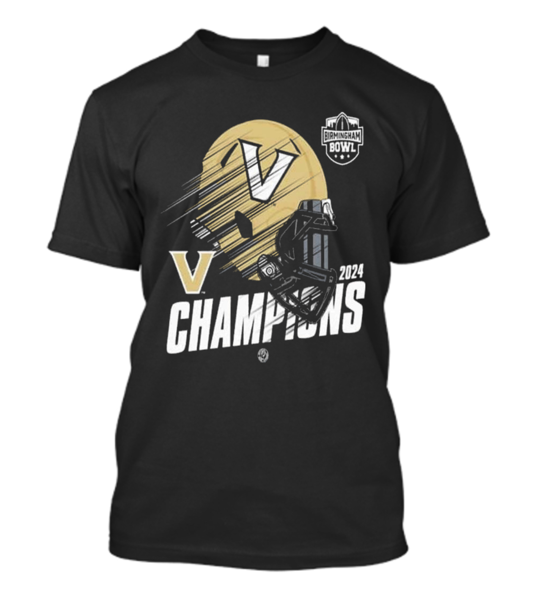 Vanderbilt Commodores Birmingham Bowl 2024 Champions Football NCAAF 2024-2025 T-Shirt