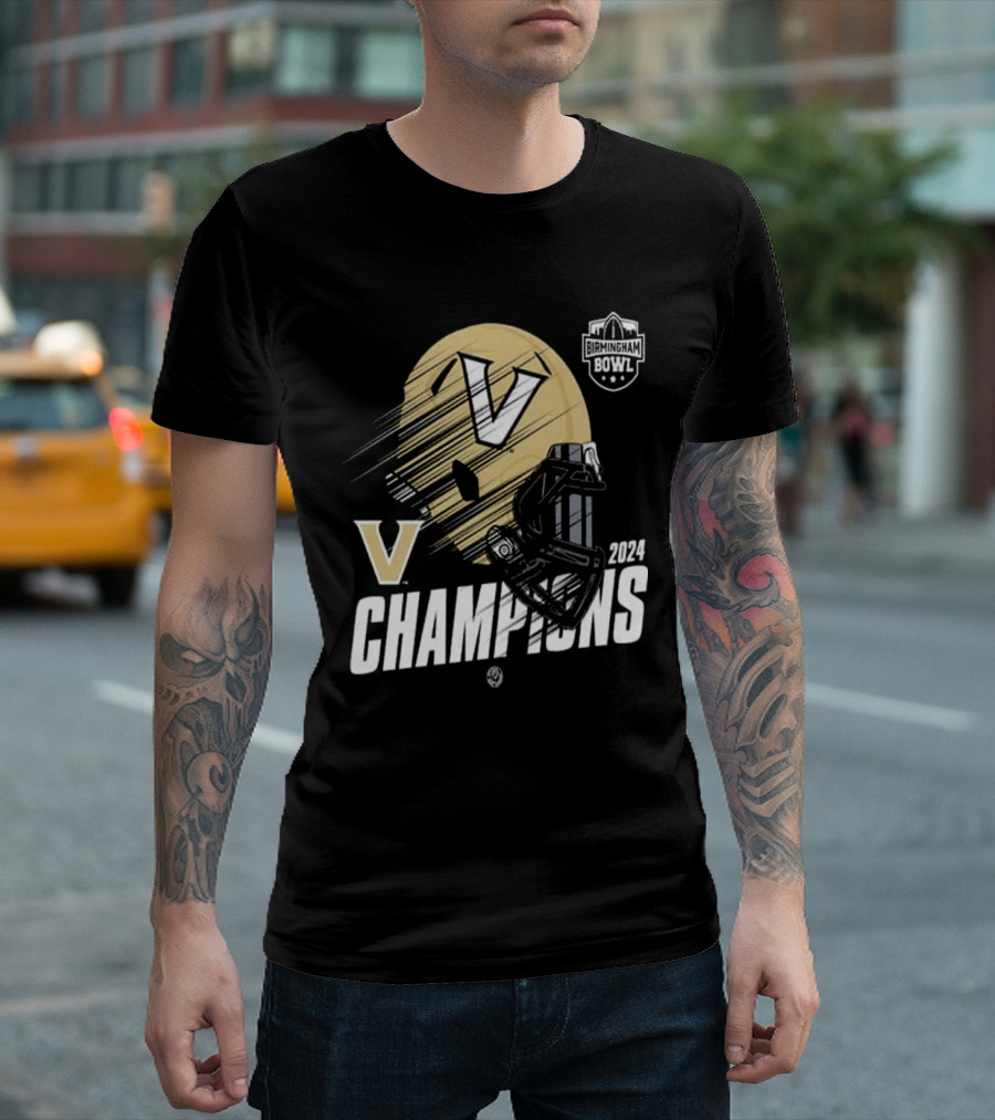 Vanderbilt Commodores Birmingham Bowl 2024 Champions Football NCAAF 2024-2025 T-Shirt
