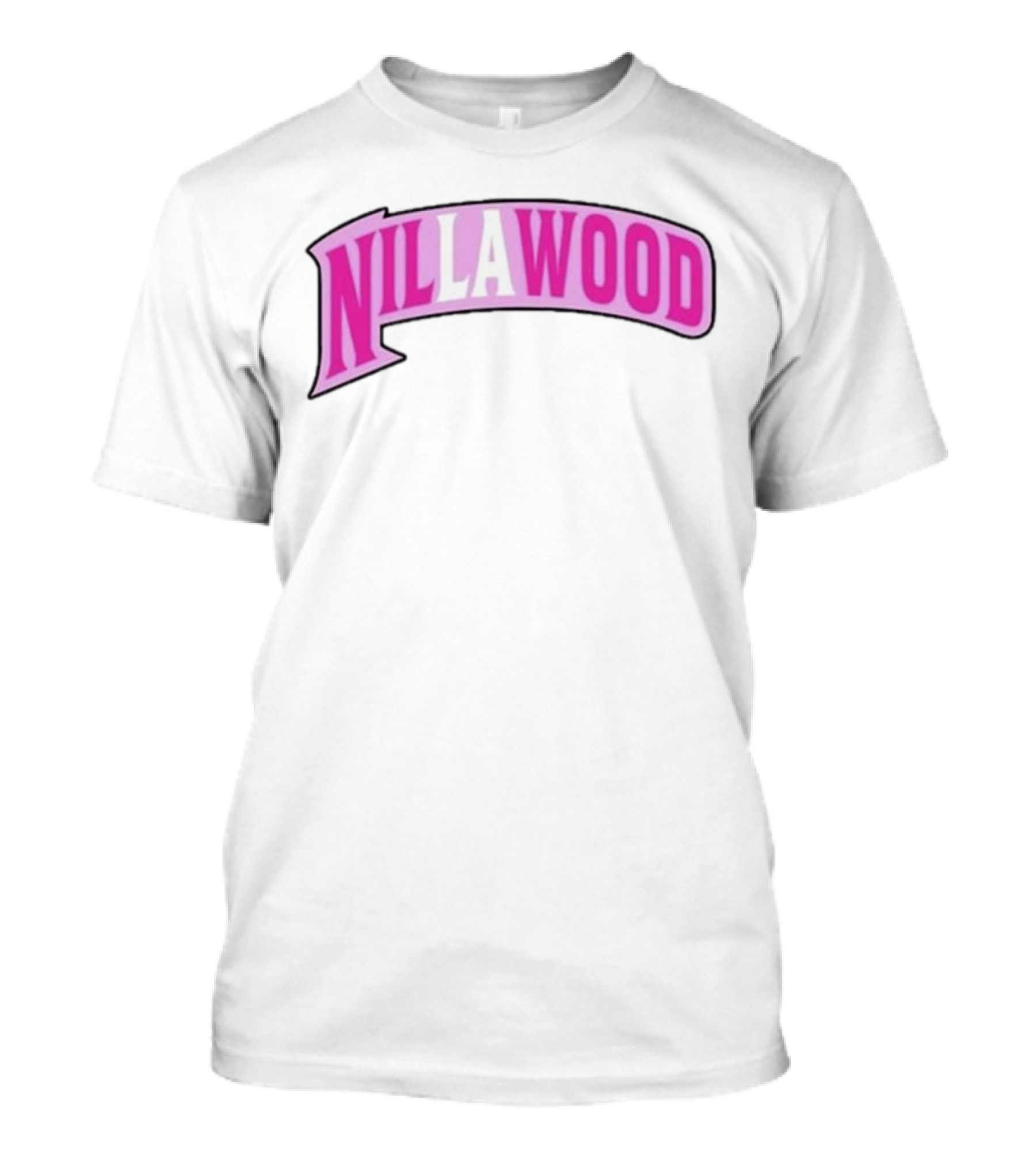 Nilla Nillawood Banner With Pink Lettering T-Shirt