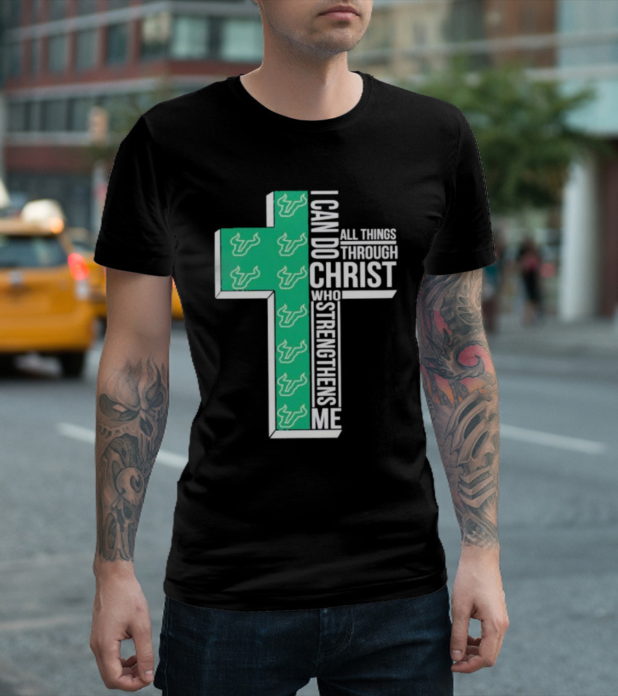 South Florida Bulls Christian Faith Empowerment with Cross T-Shirt