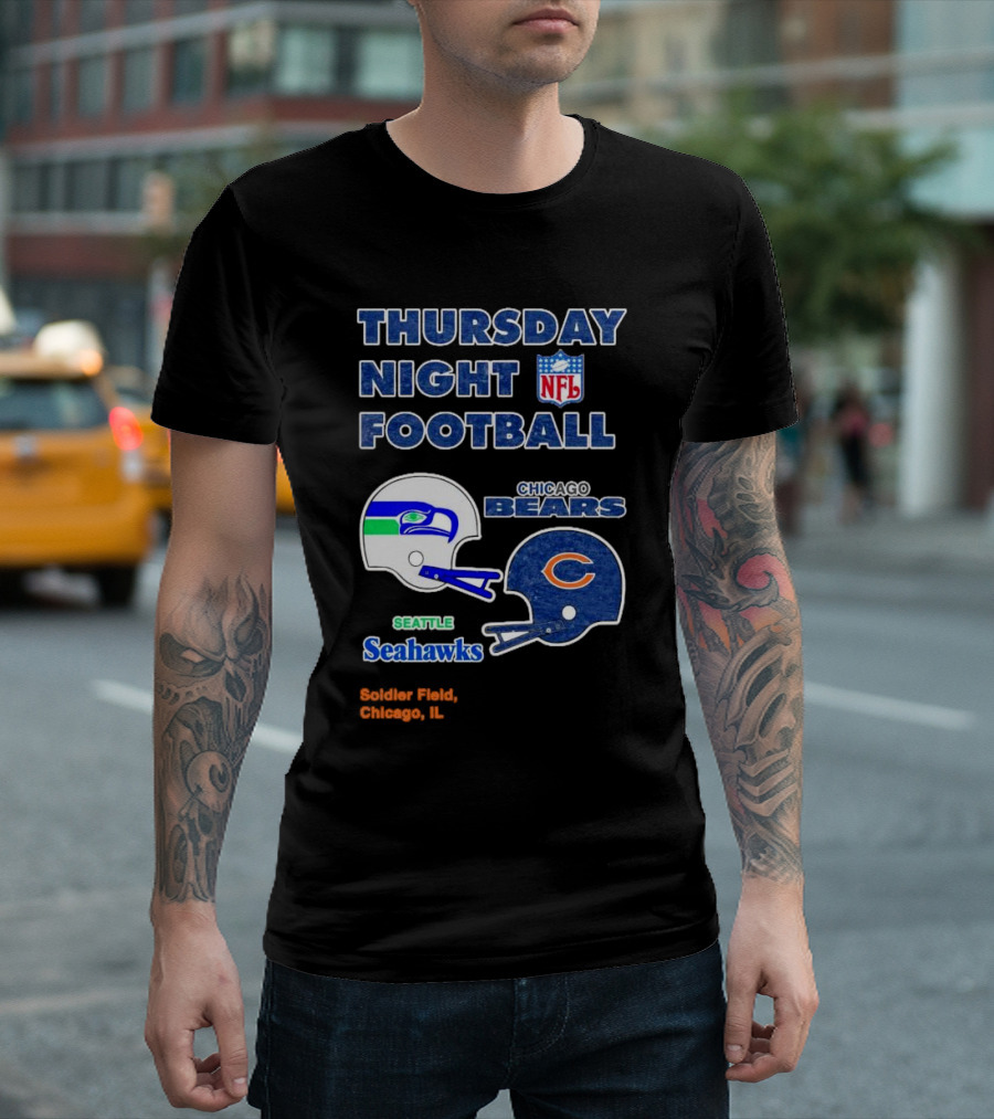 Thursday Night Football NFL Chicago Bears vs Seattle Seahawks Soldier Field Chicago IL T-Shirt