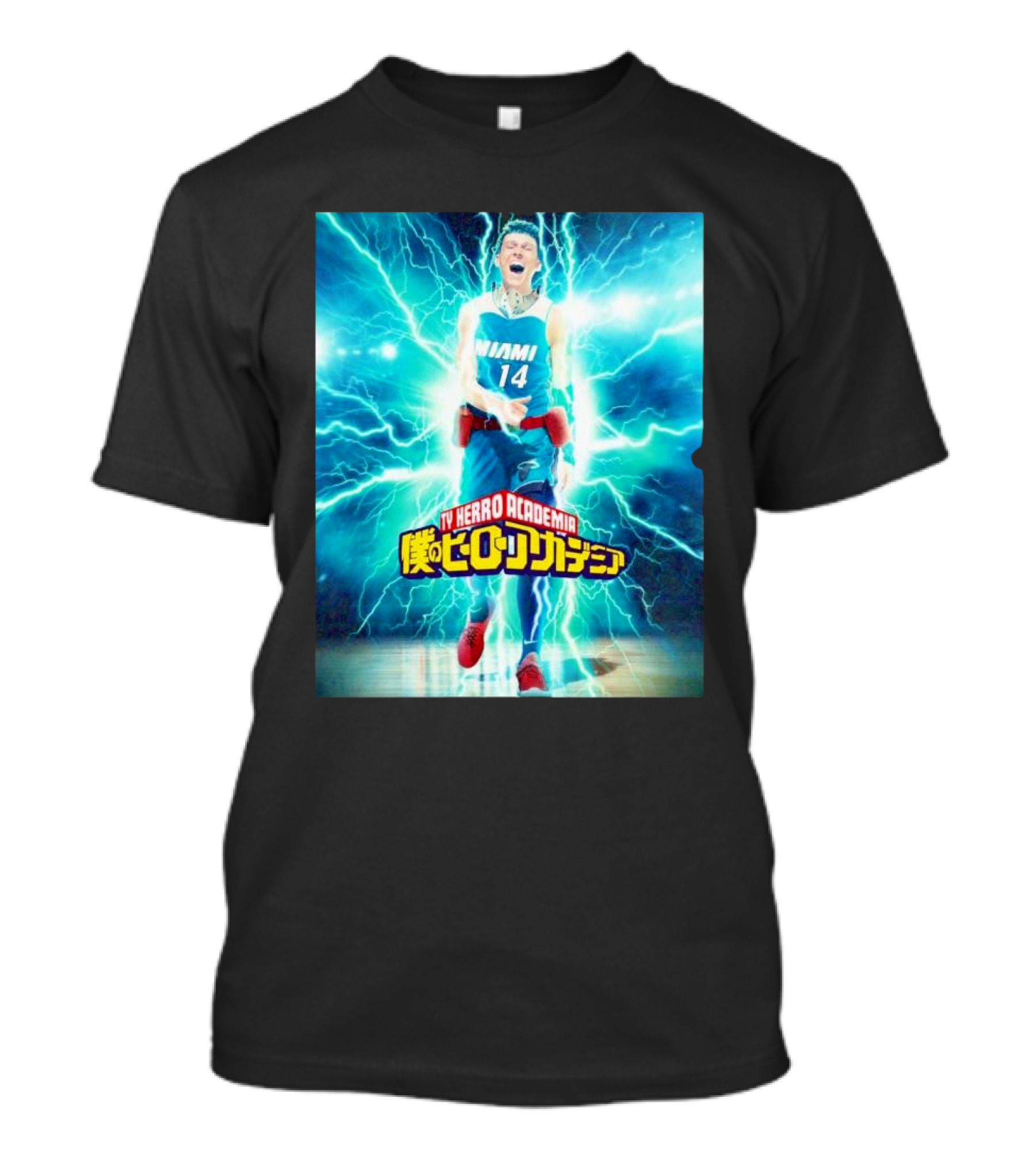 Tyler Herro Miami Heat Boku Hero Academia Lightning Burst T-Shirt