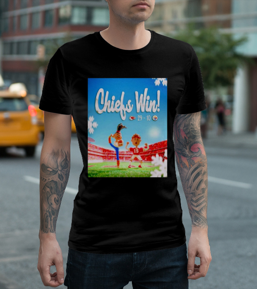 Chiefs Win 29 10 Kansas City Victory Over Pittsburgh Steelers T-Shirt