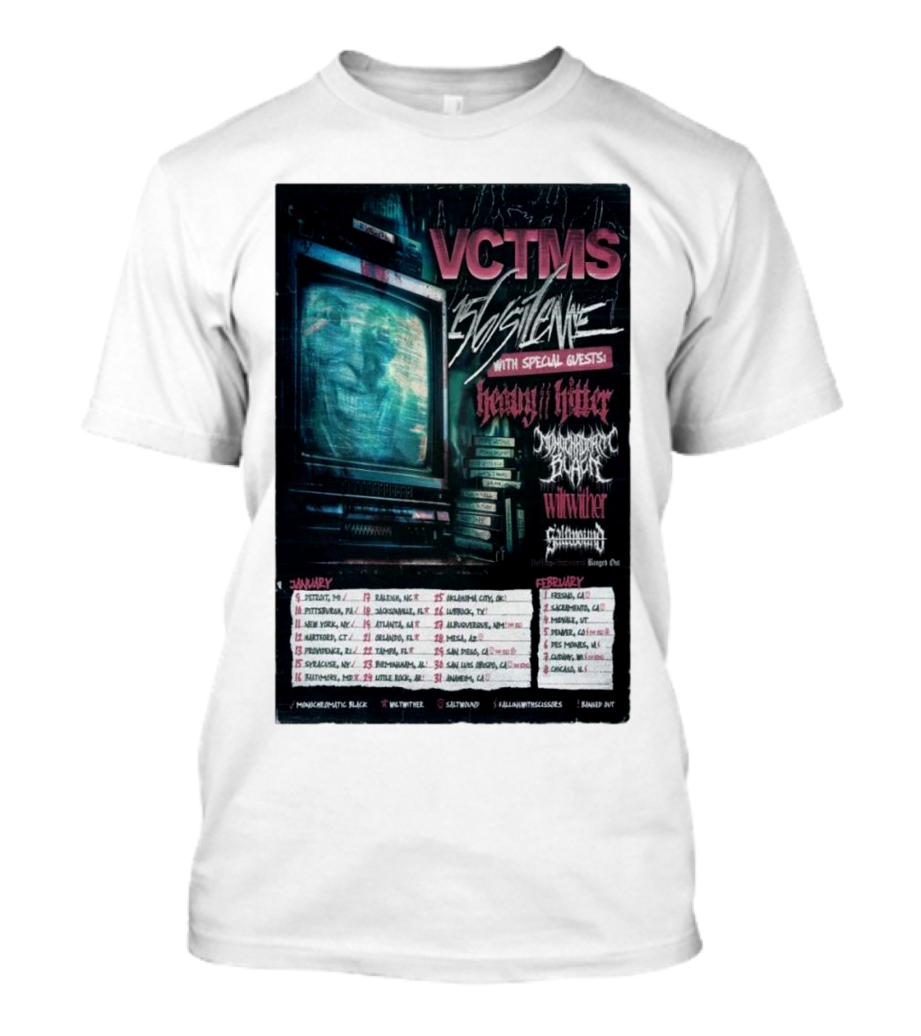 VCTMS 156 Silence Heavy Hitter Winter 2025 US Tour Dates And Cities T-Shirt