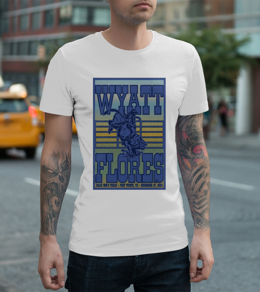 Wyatt Flores December 27 2024 Billy Bob’s Texas Fort Worth Rodeo Rider T-Shirt