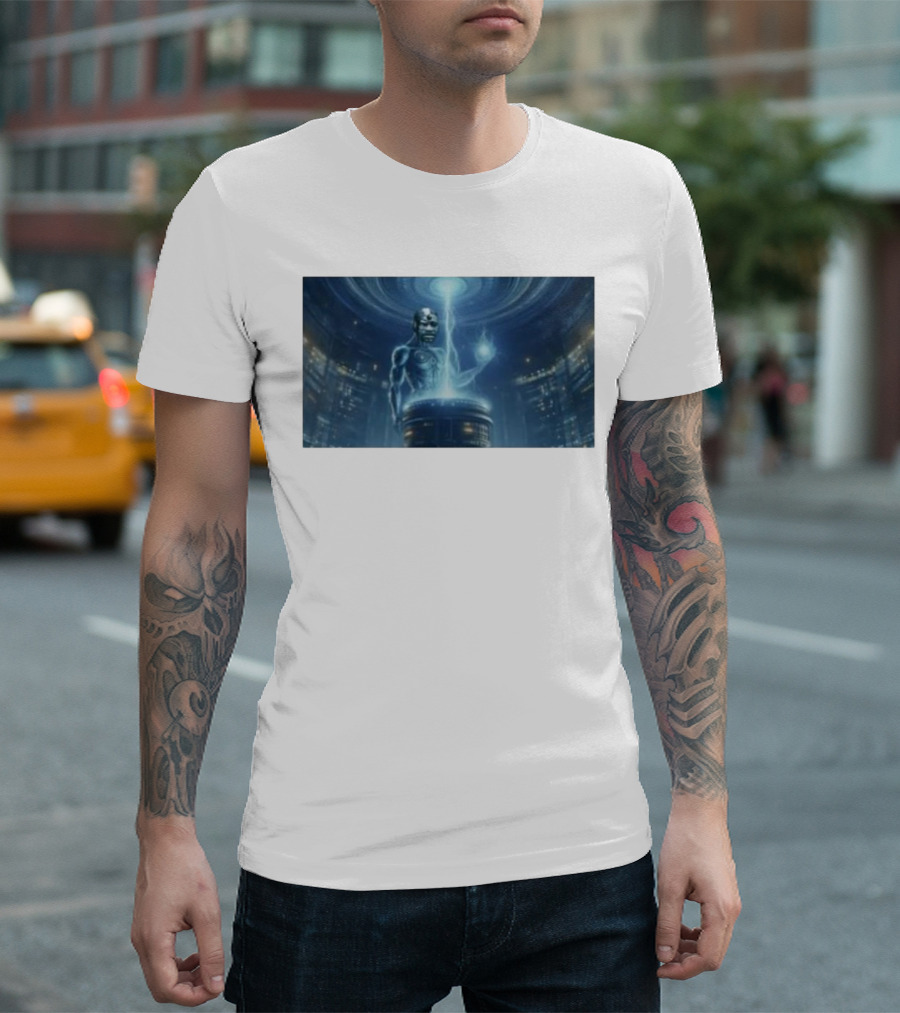 0Xerrl George Droyd Reactor Cybernetic Energy Power Core T-Shirt