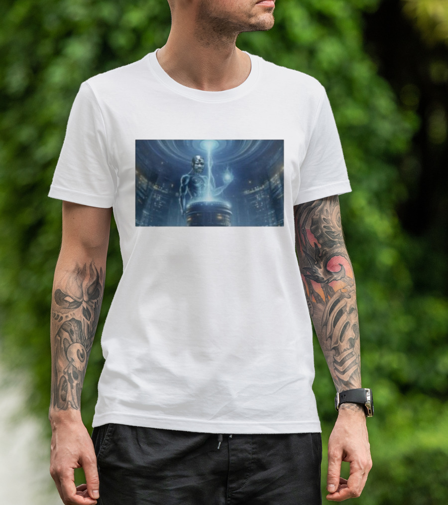 0Xerrl George Droyd Reactor Cybernetic Energy Power Core T-Shirt