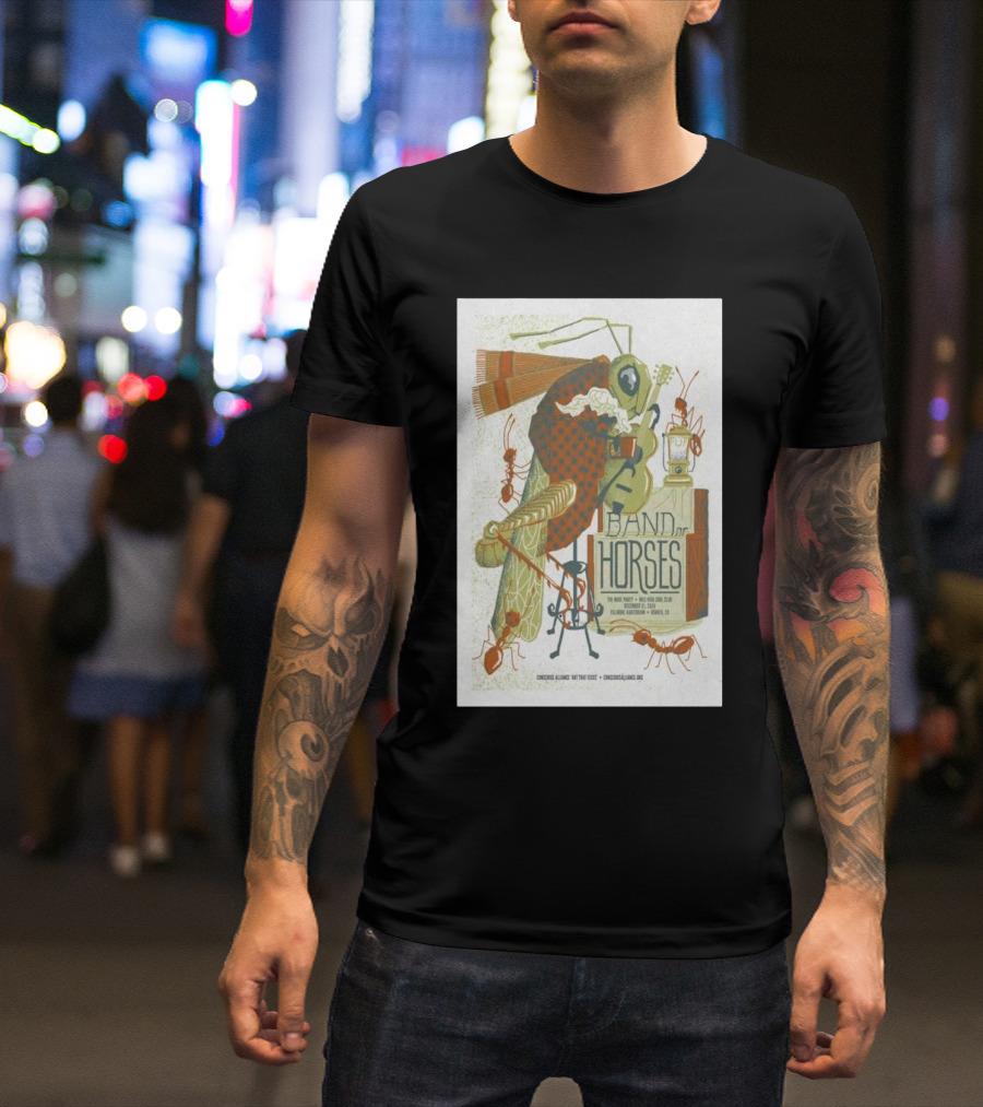 Band Of Horses New Year's Eve Party With Special Guests The Still Tide At Fillmore Auditorium Denver CO December 31 2024 Tour T-Shirt