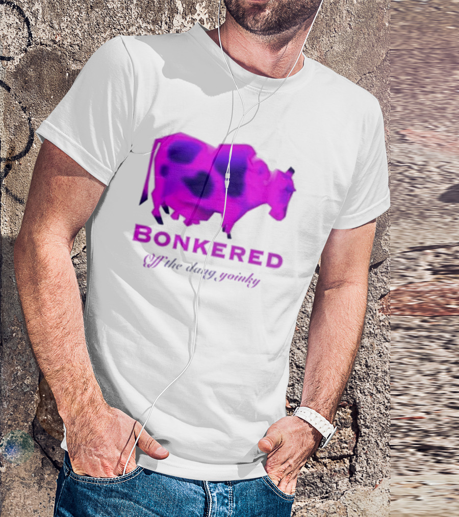BONKERED Off The Dang Yoinky Purple Cow T-Shirt