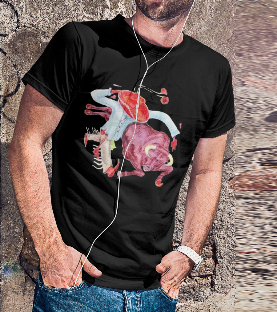 Flip Turn Burnout Days Rodeo Clown Bull Riding Hat Roses T-Shirt