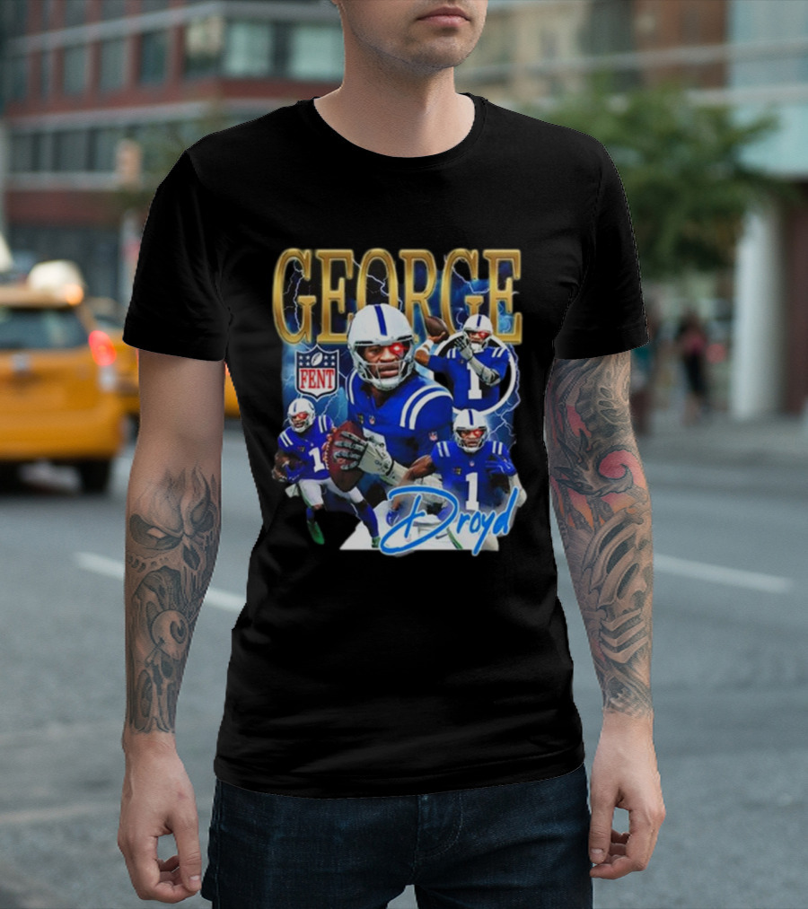 George Droyd FENT Football Rookie Card Colts Quarterback T-Shirt