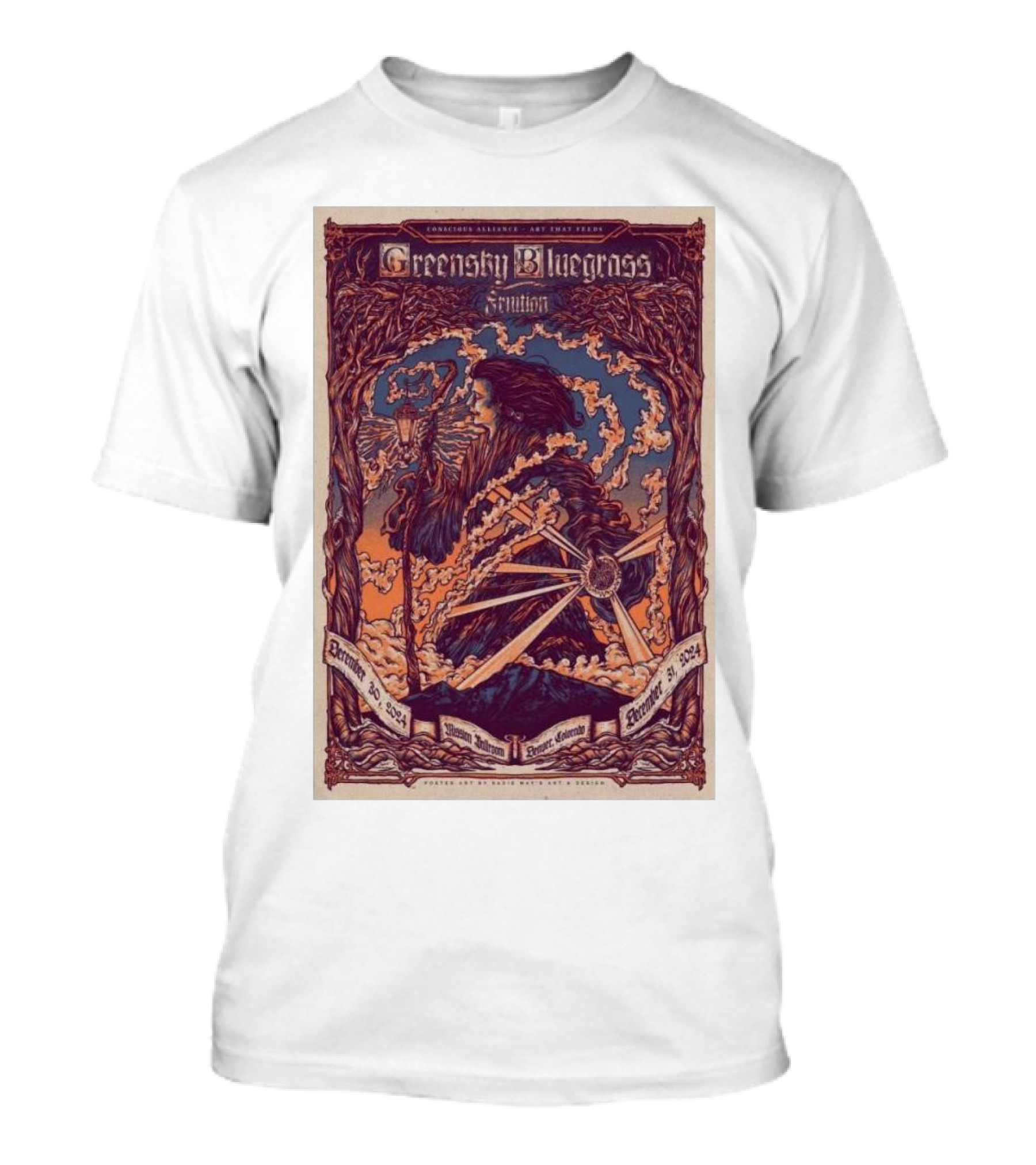 Greensky Bluegrass Reunion Mission Ballroom Denver CO Dec 30-31 T-Shirt
