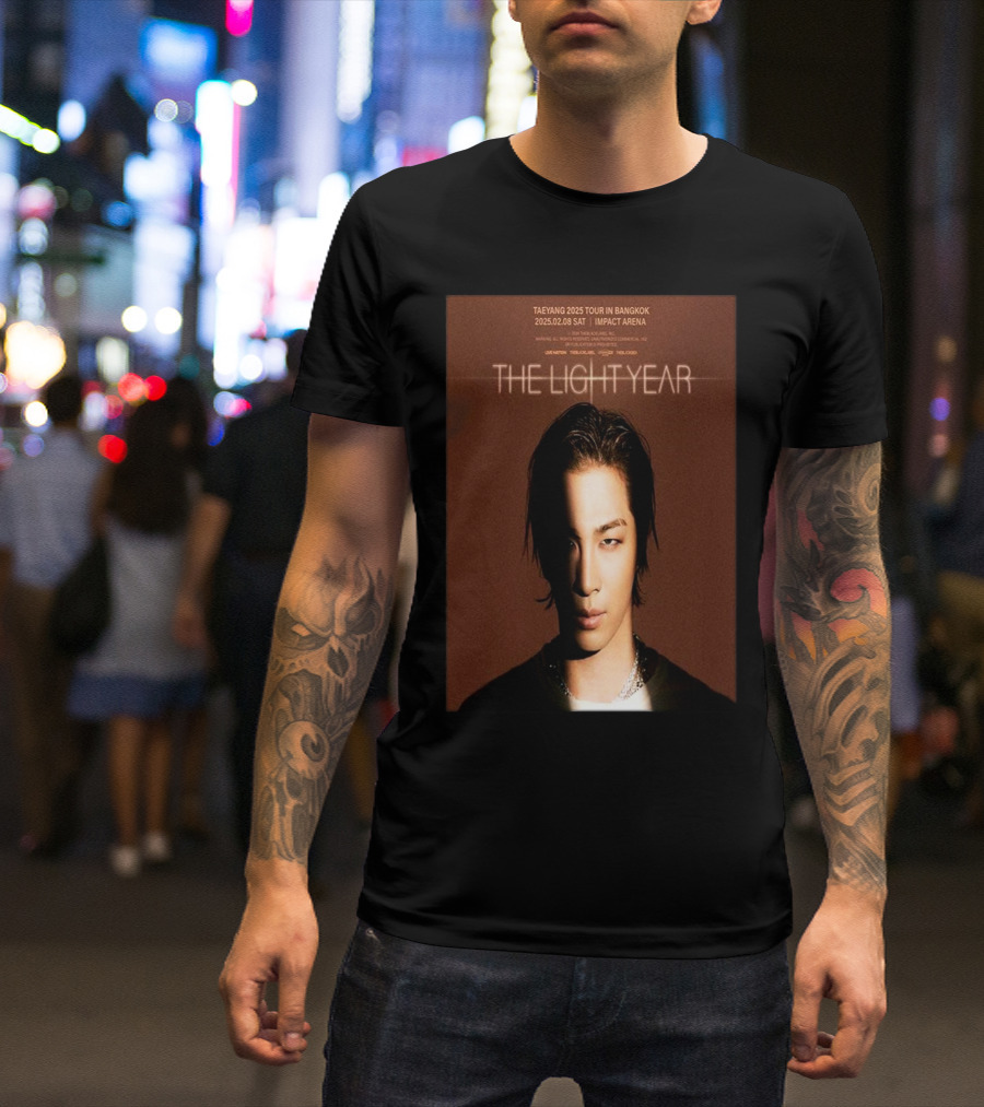 Taeyang 2025 Tour In Bangkok The Light Year February 8 Impact Arena T-Shirt