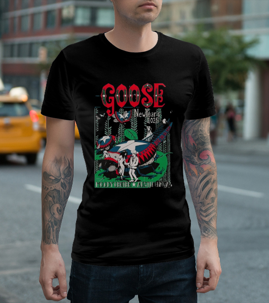 Goose New Year's 2025 Moody Center Austin TX Dec 30-31 Tour T-Shirt