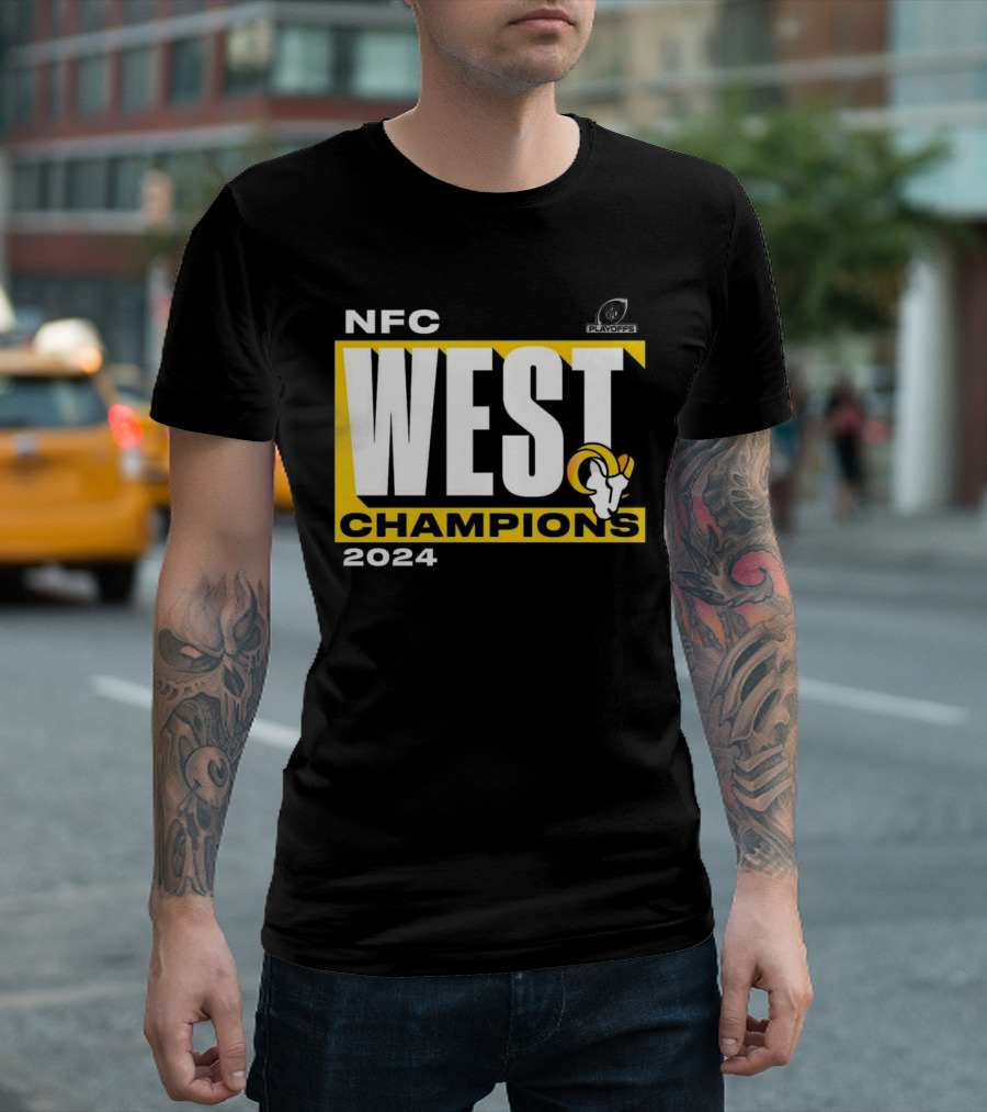 NFC West Champions 2024 Los Angeles Rams Playoffs Fan T-Shirt