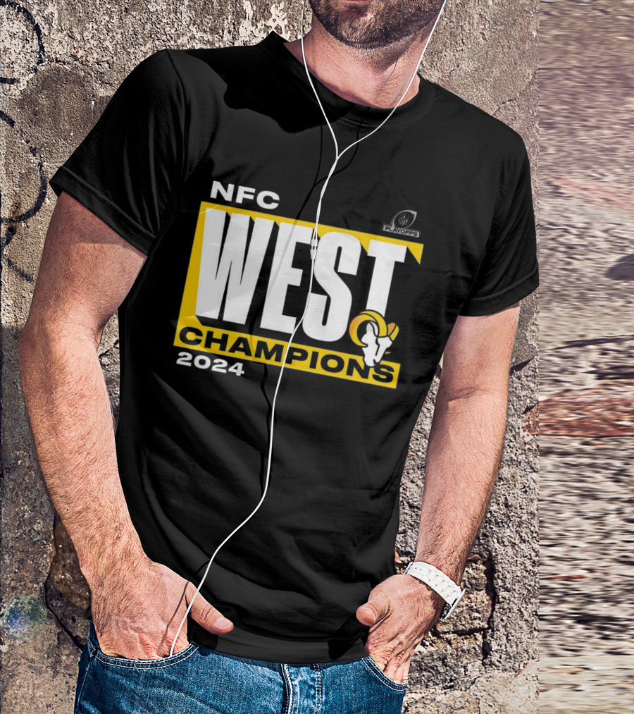 NFC West Champions 2024 Los Angeles Rams Playoffs Fan T-Shirt