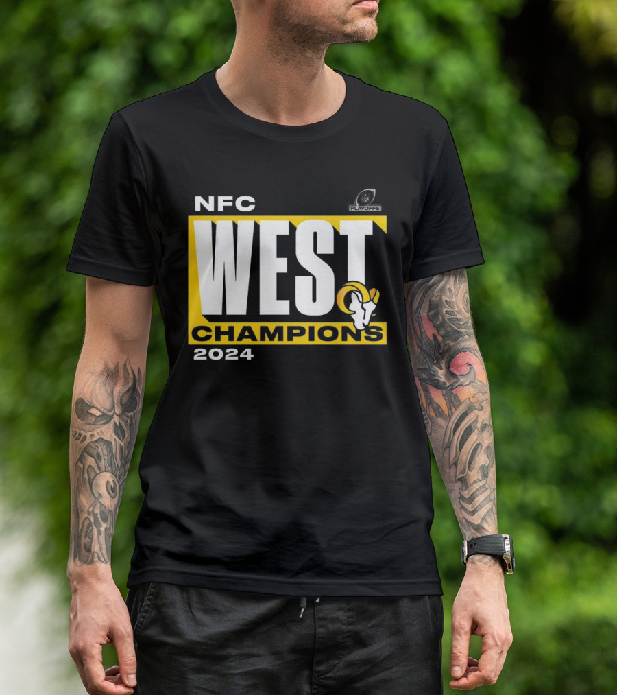 NFC West Champions 2024 Los Angeles Rams Playoffs Fan T-Shirt