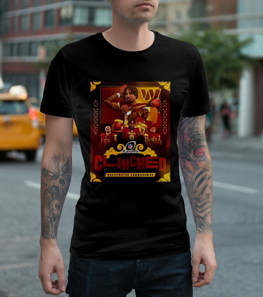 Washington Commanders NFL Playoffs Clinched 2024 Players T-Shirt