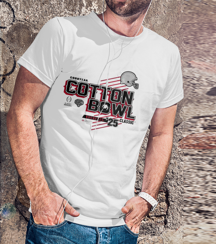 Goodyear Cotton Bowl Classic 2025 Ohio State Buckeyes Helmet Football Playoff Semifinal T-Shirt