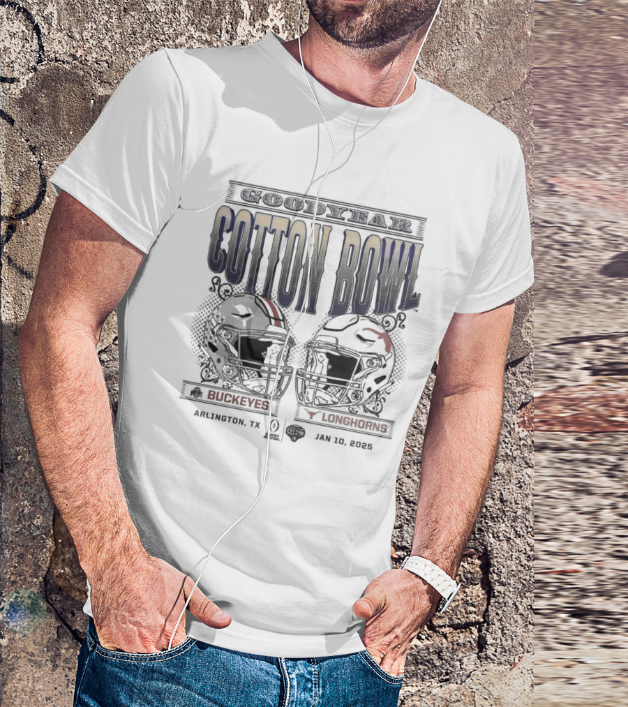Goodyear Cotton Bowl Buckeyes Vs Longhorns Arlington TX Jan 10 2025 T-Shirt