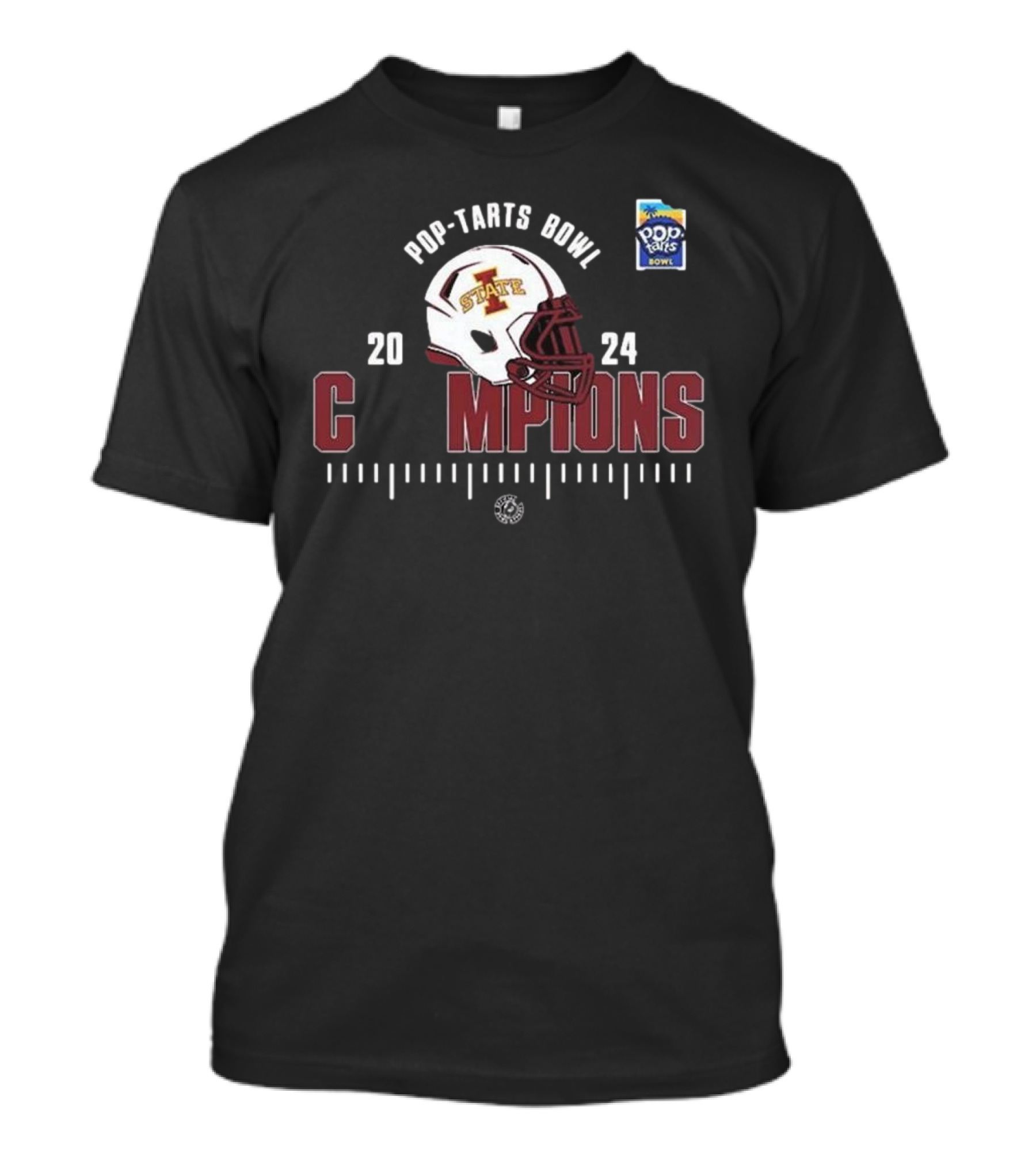 Iowa State Pop-Tarts Bowl 2024 Champions Helmet Football NCAA Cyclones T-Shirt