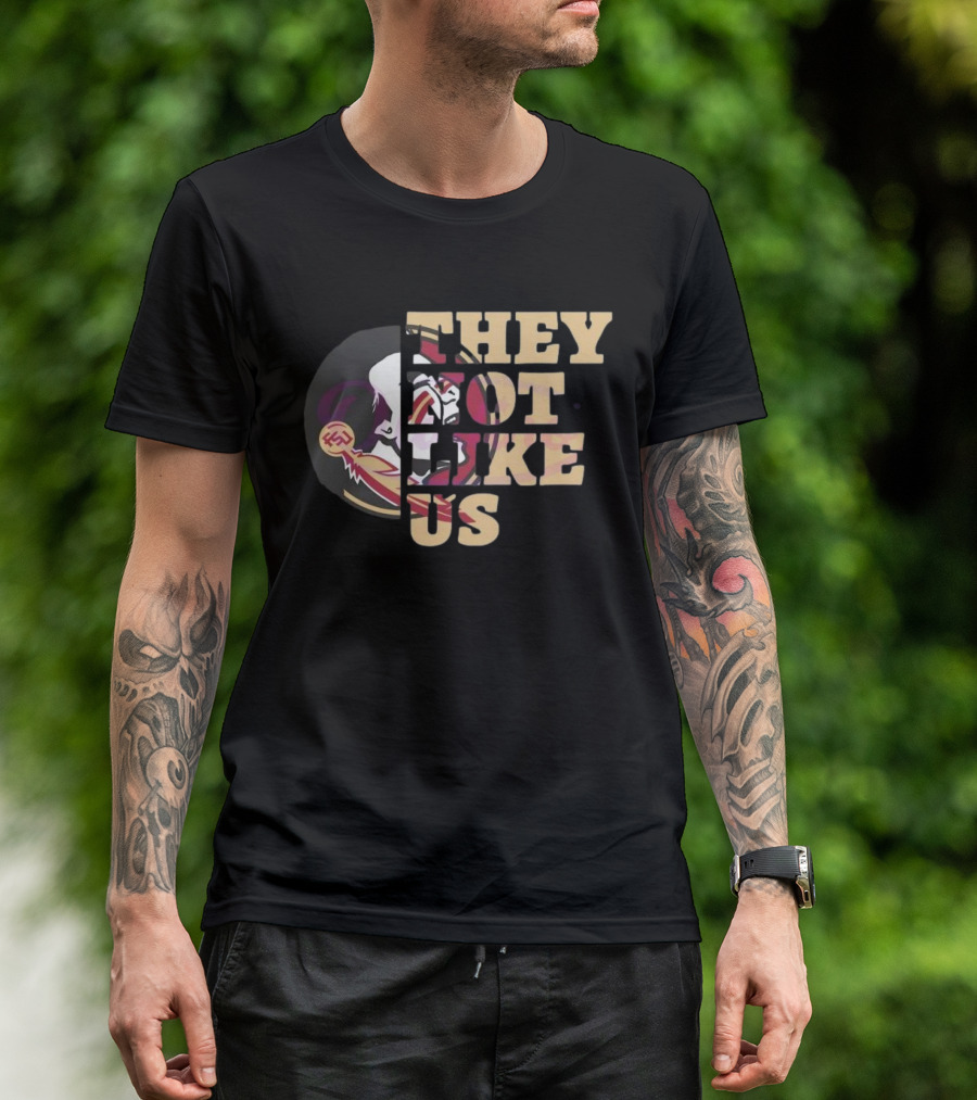 They Not Like Us Florida State Seminoles 2025 Football T-Shirt