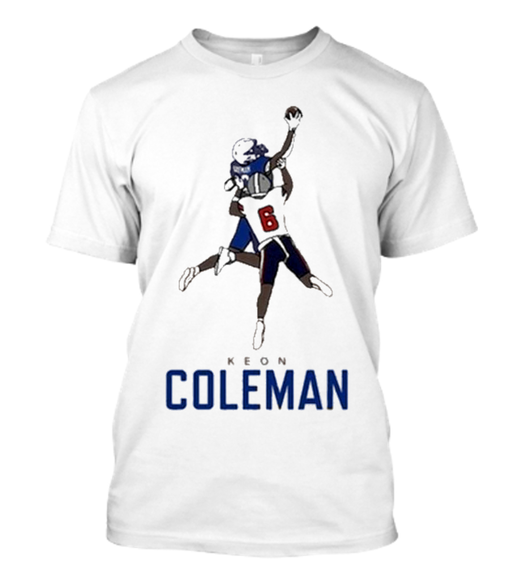 Keon Coleman Football Catch Highlight Player Name Number 6 T-Shirt