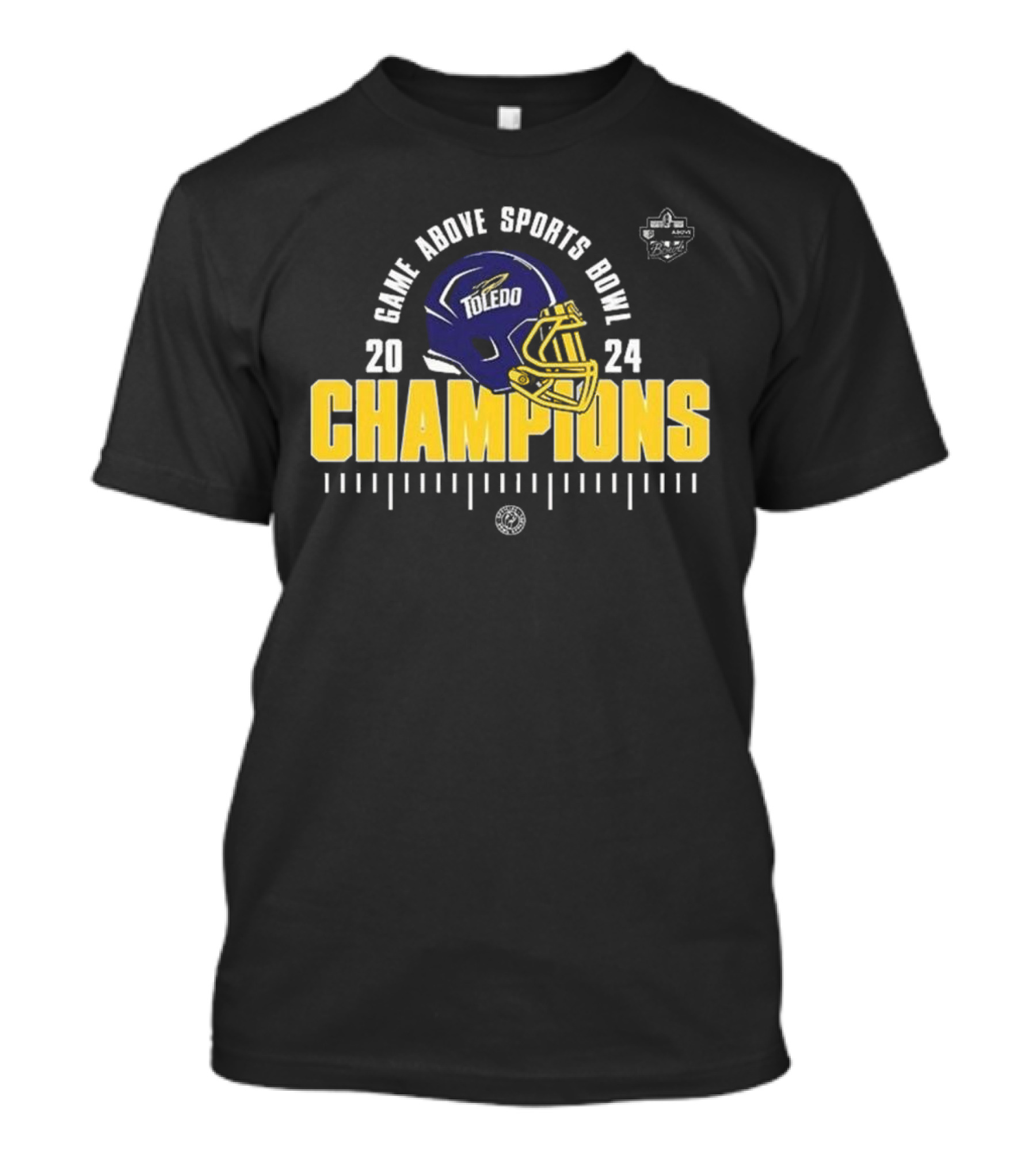 Toledo Rockets Game Above Sports Bowl 2024 Champions College Football Helmet T-Shirt