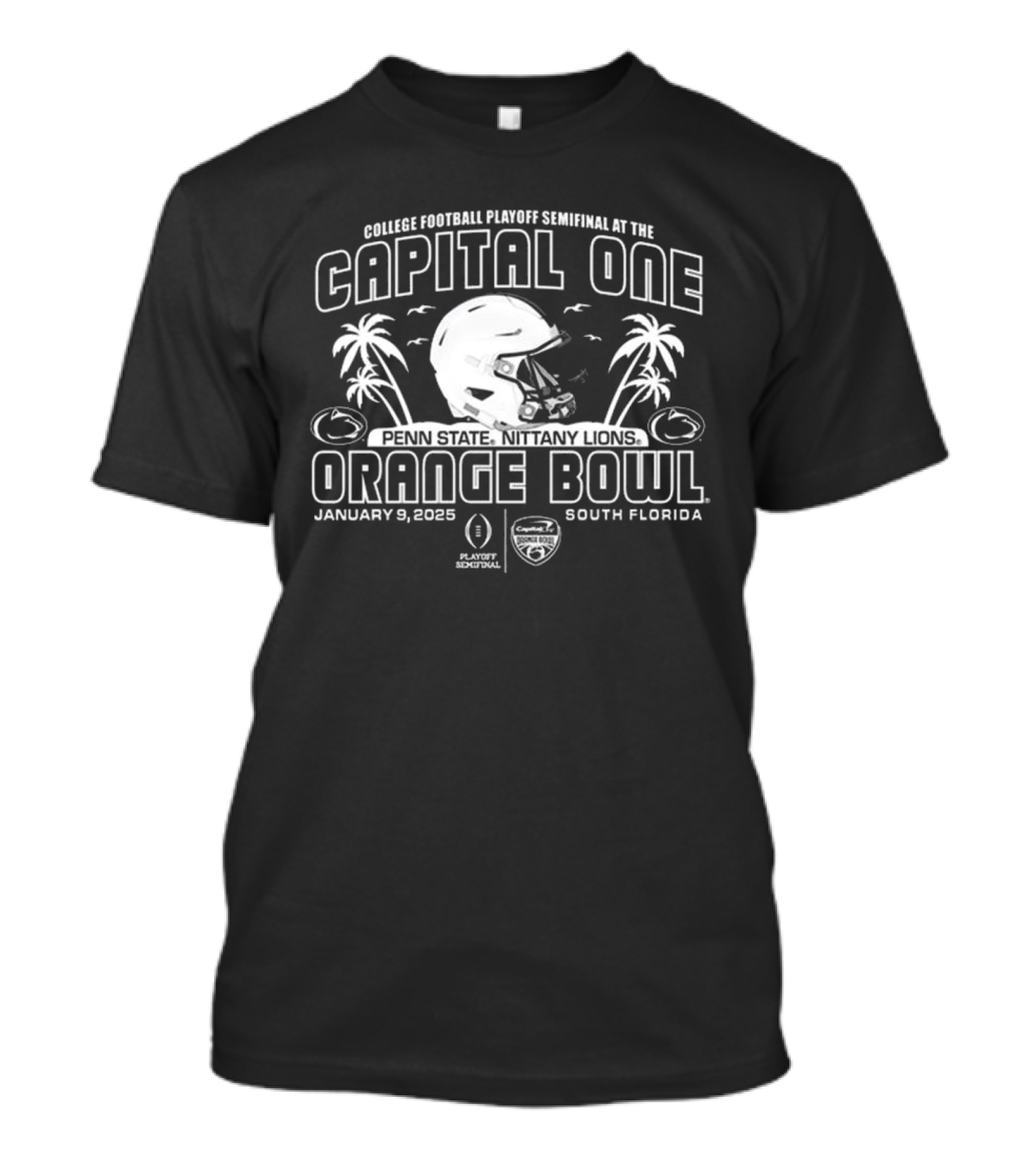 College Football Playoff Semifinal At The Capital One Orange Bowl Penn State Nittany Lions January 9 2025 South Florida Helmet Iconography T-Shirt