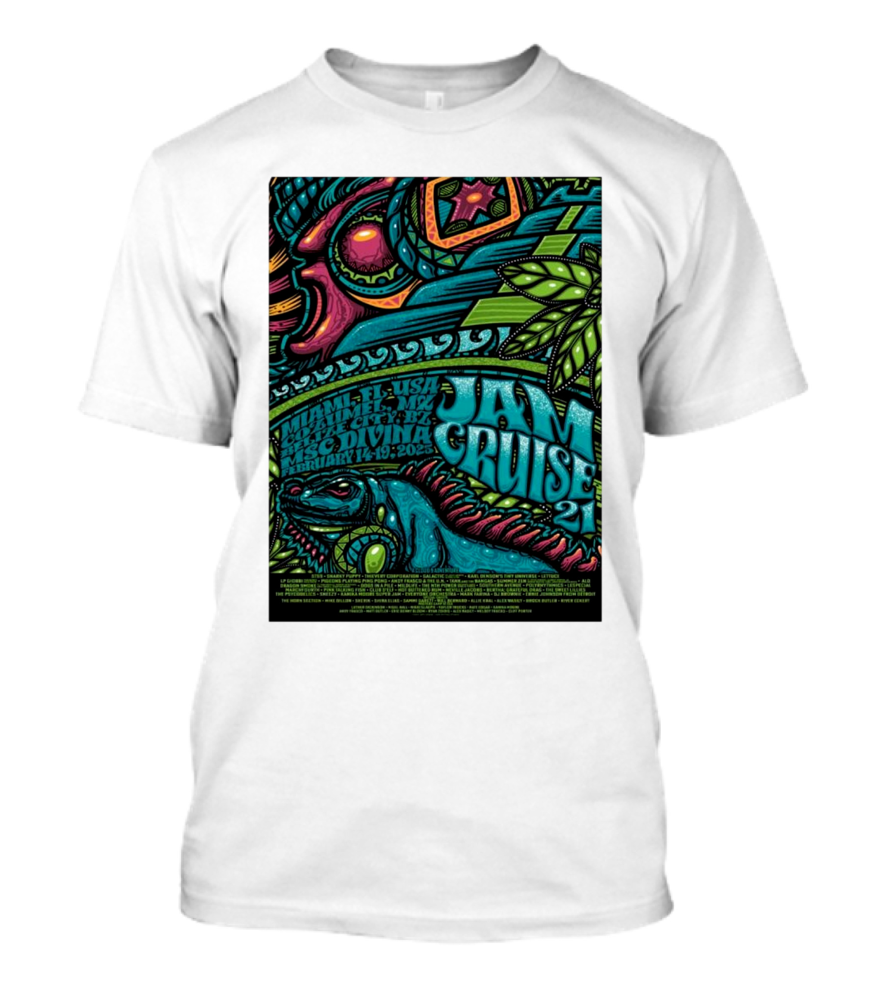 Jam Cruise 21 Miami 2025 Jeff Wood Altun Ha January 14-19 Lesa Divina T-Shirt