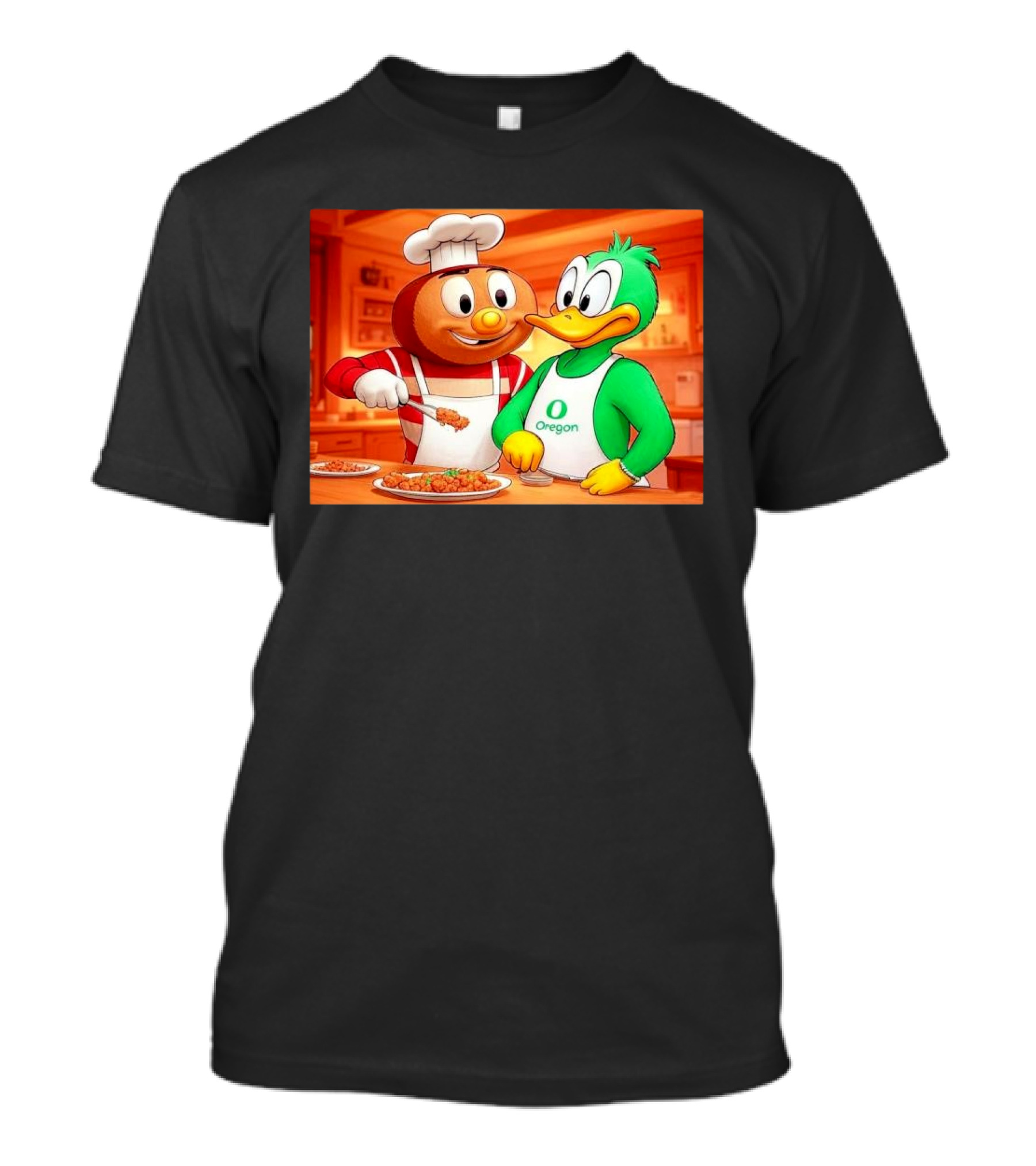Ohio State Brutus Cooking With Oregon Ducks Chef Duck T-Shirt