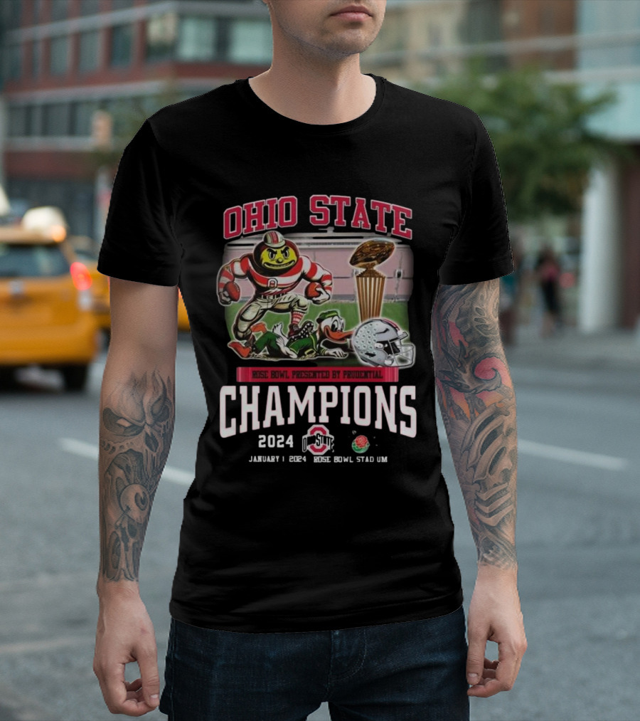 Ohio State Rose Bowl Champions 2024 Mascot Presented By Prudential T-Shirt