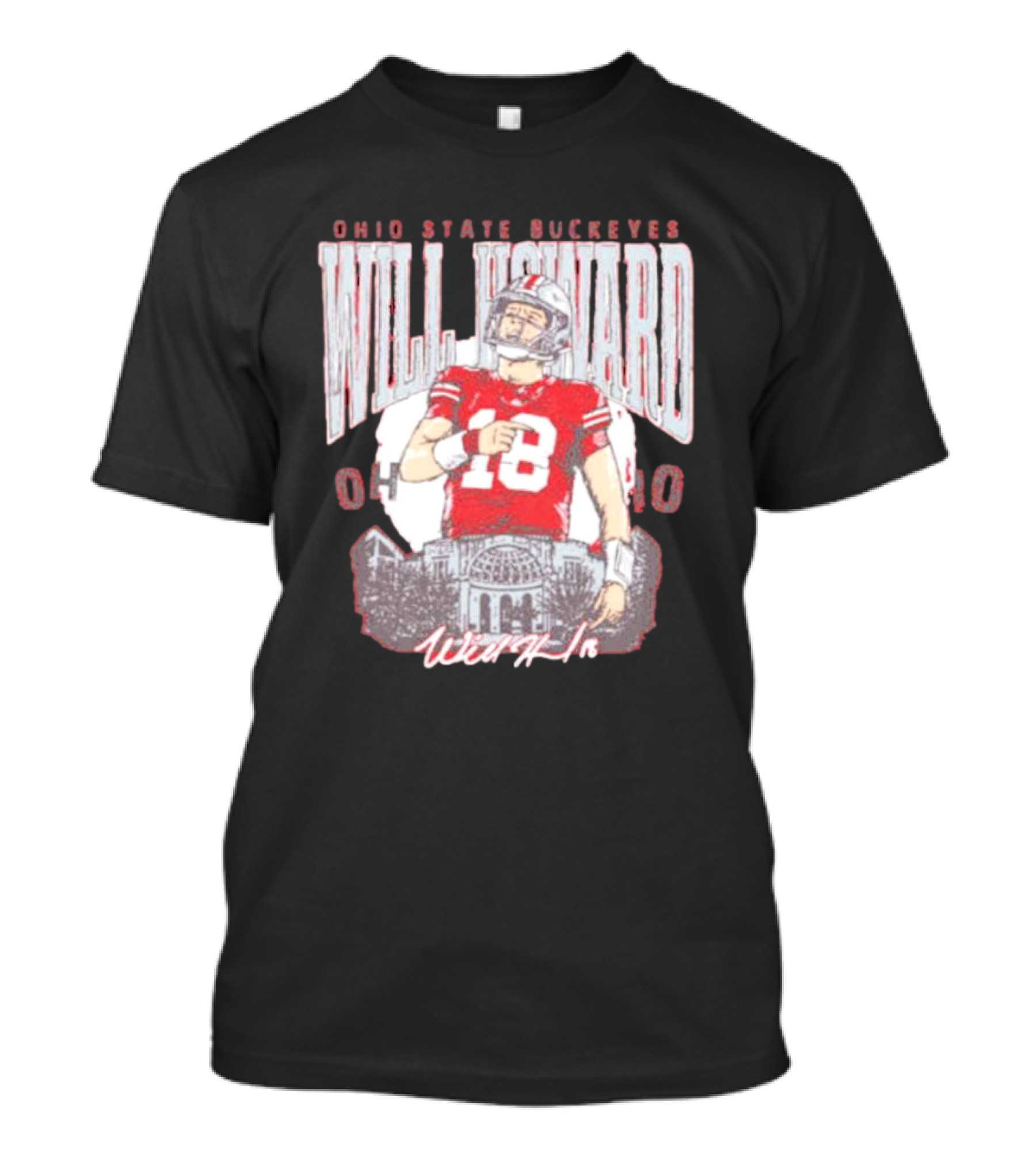 Ohio State Buckeyes Will Howard 18 Signature Player 04-60 T-Shirt
