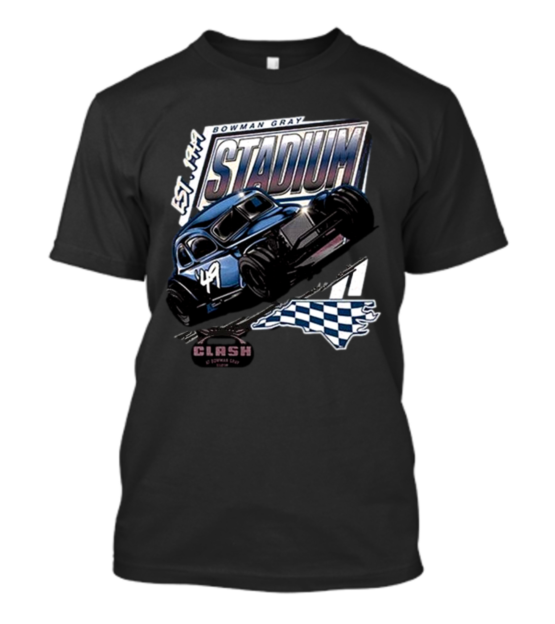 Bowman Gray Stadium Vintage Car EST 1949 Cook Out Clash Racing T-Shirt