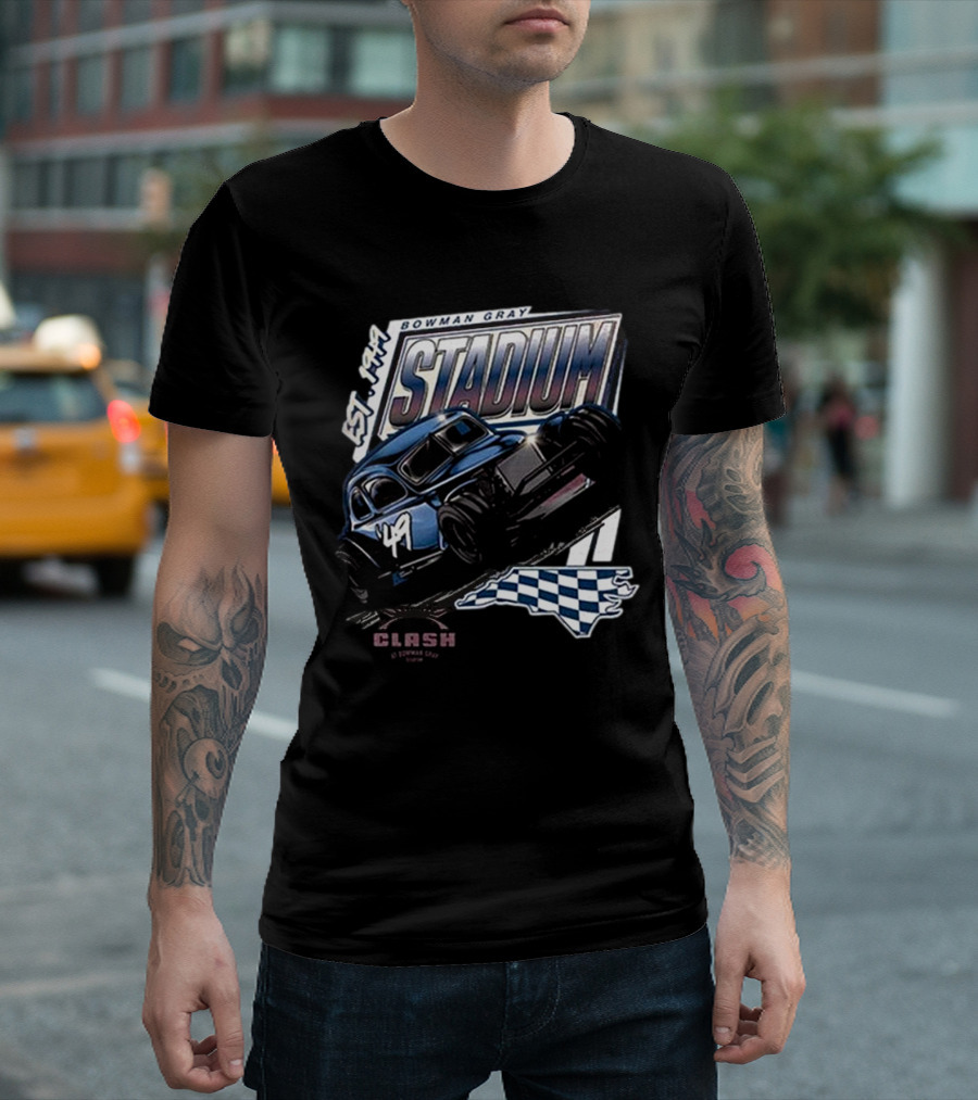 Bowman Gray Stadium Vintage Car EST 1949 Cook Out Clash Racing T-Shirt