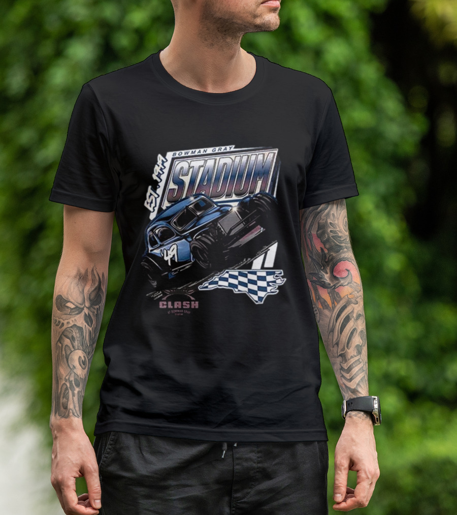 Bowman Gray Stadium Vintage Car EST 1949 Cook Out Clash Racing T-Shirt