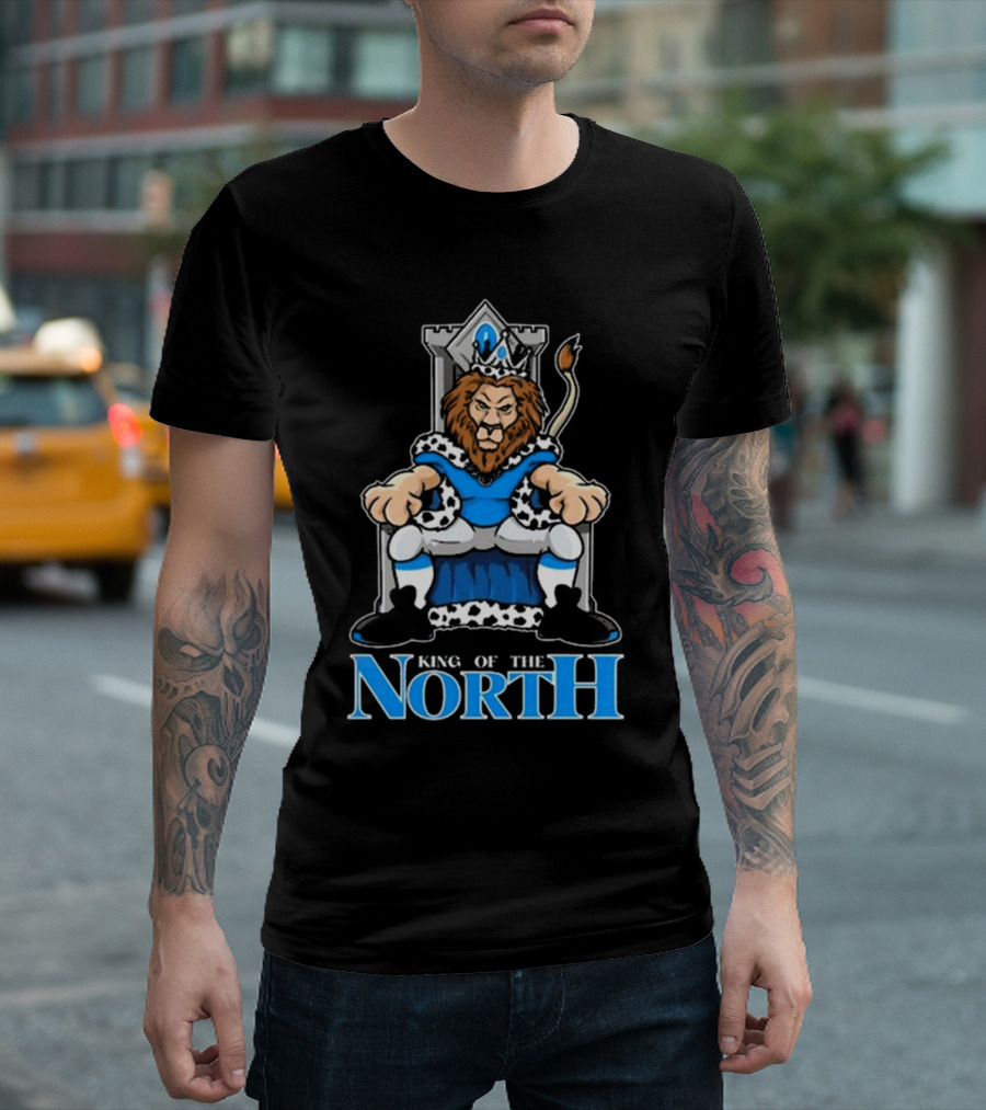 Detroit Lions King Of The North 2025 Lions Throne T-Shirt
