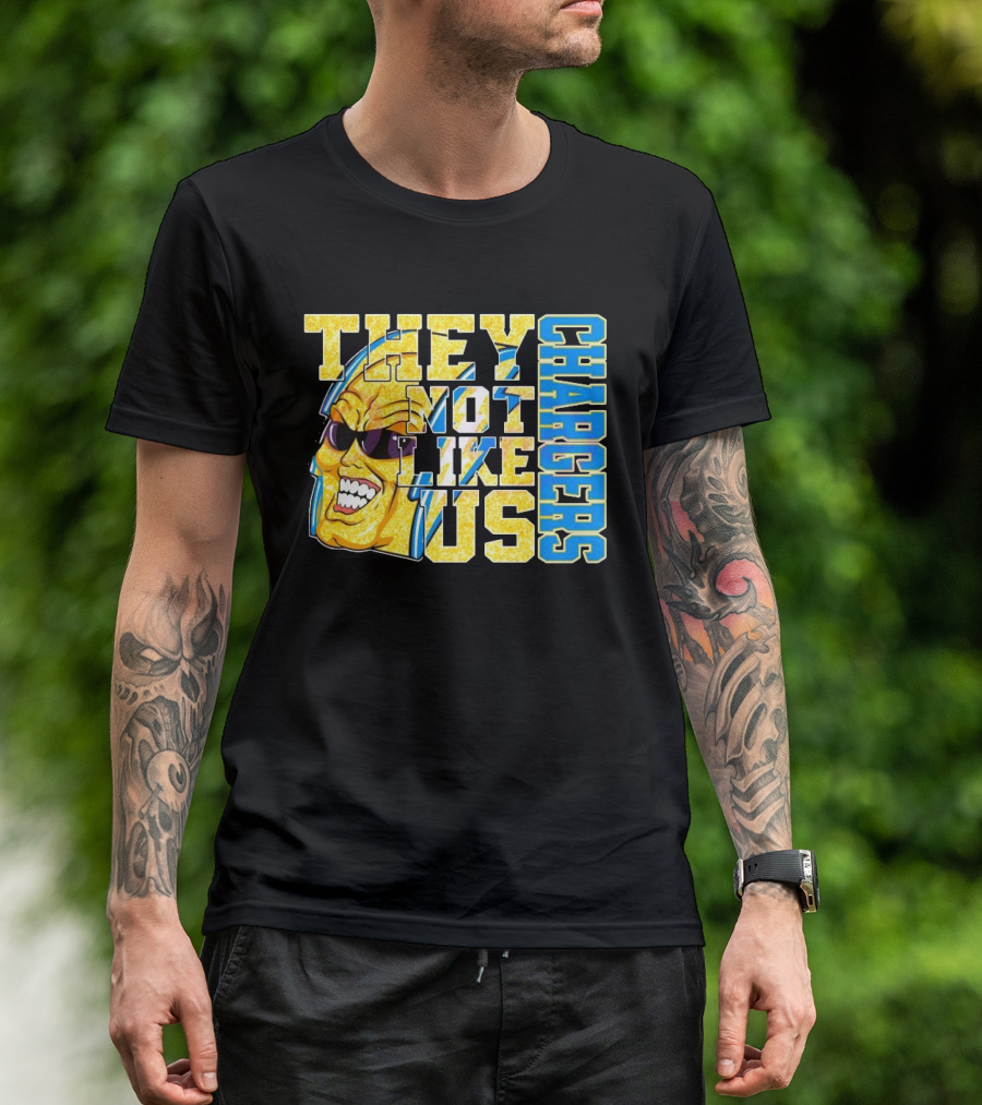 Los Angeles Chargers Glitter They Not Like Us 2025 T-Shirt