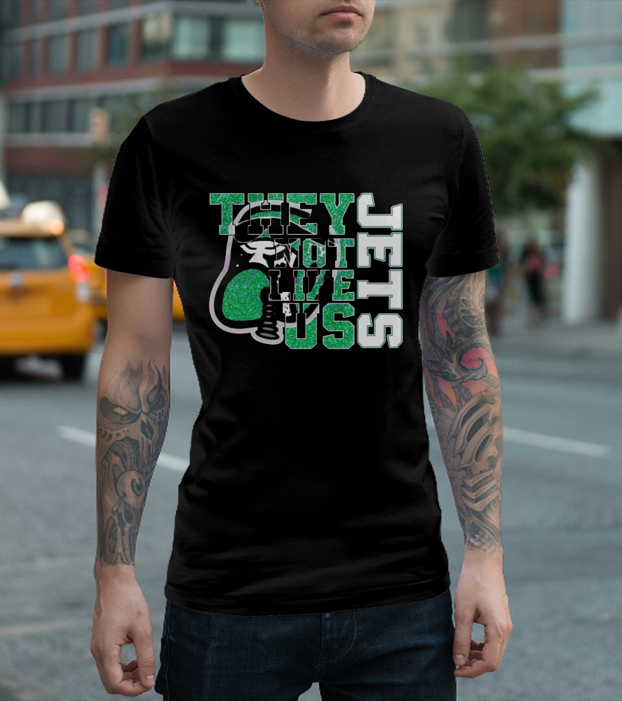They Not Like Us Glitter New York Jets 2025 T-Shirt
