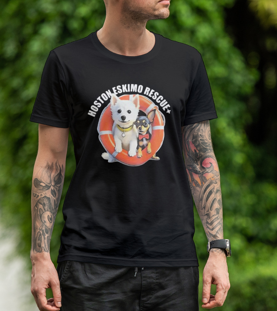 HOSOTN ESKIMO RESCUE DOGS IN LIFEBUOY T-Shirt
