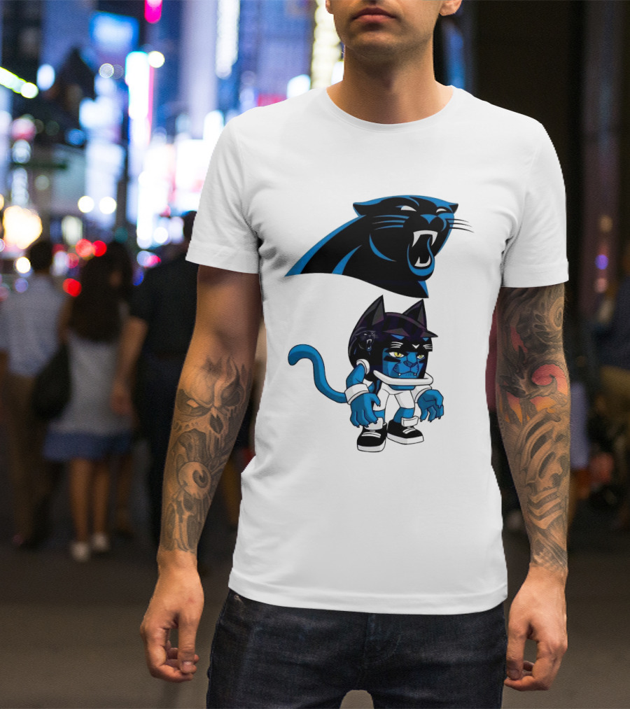 Rush Zone Carolina Panthers NFL Cartoon Character 2025 Football Mascot T-Shirt