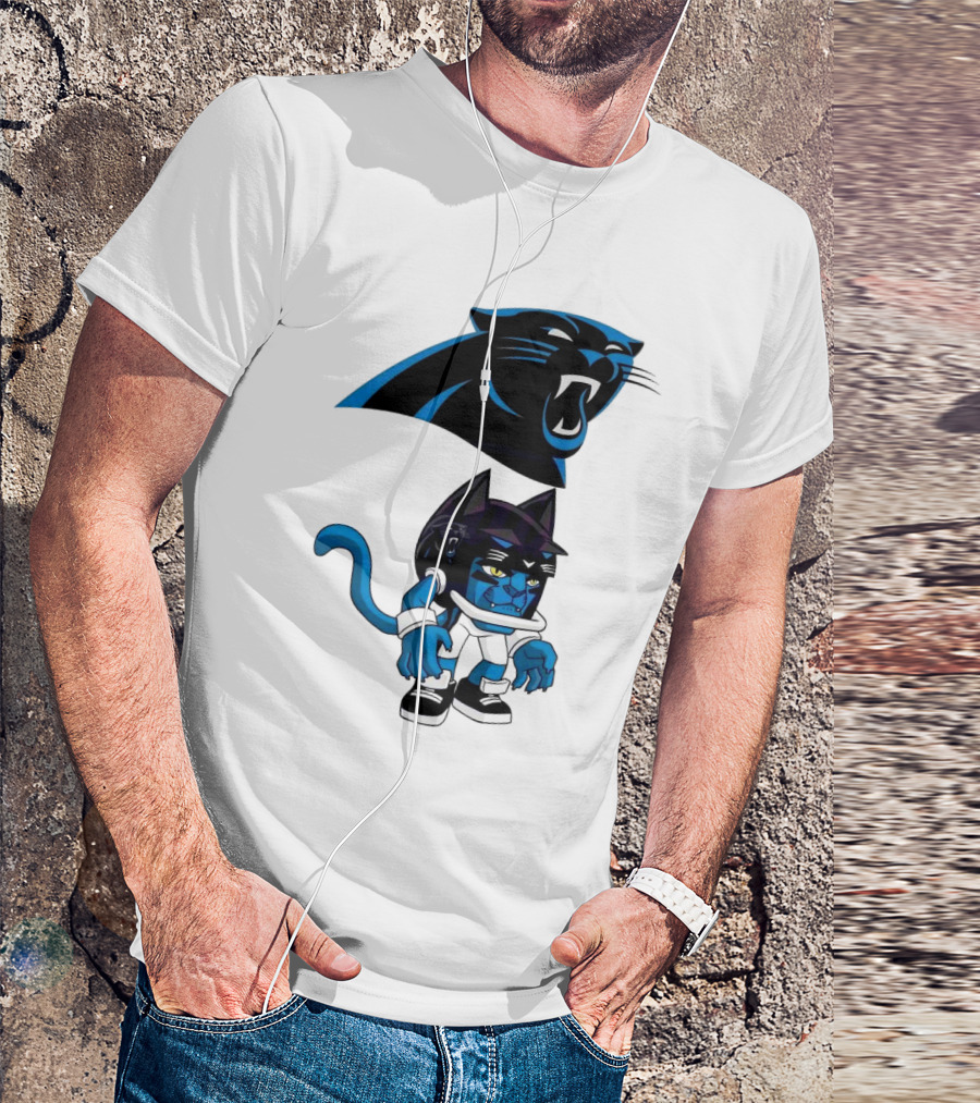 Rush Zone Carolina Panthers NFL Cartoon Character 2025 Football Mascot T-Shirt