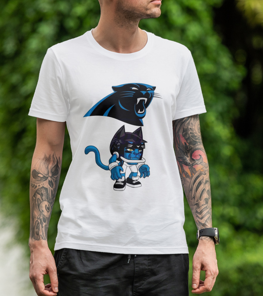 Rush Zone Carolina Panthers NFL Cartoon Character 2025 Football Mascot T-Shirt
