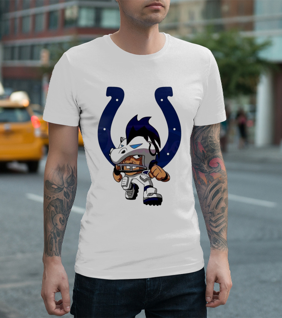 Indianapolis Colts Rush Zone NFL Character 2025 T-Shirt