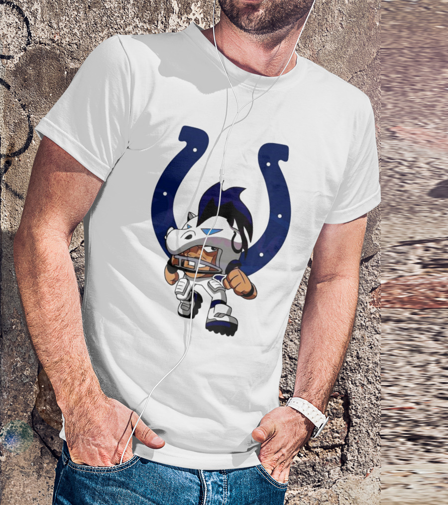 Indianapolis Colts Rush Zone NFL Character 2025 T-Shirt
